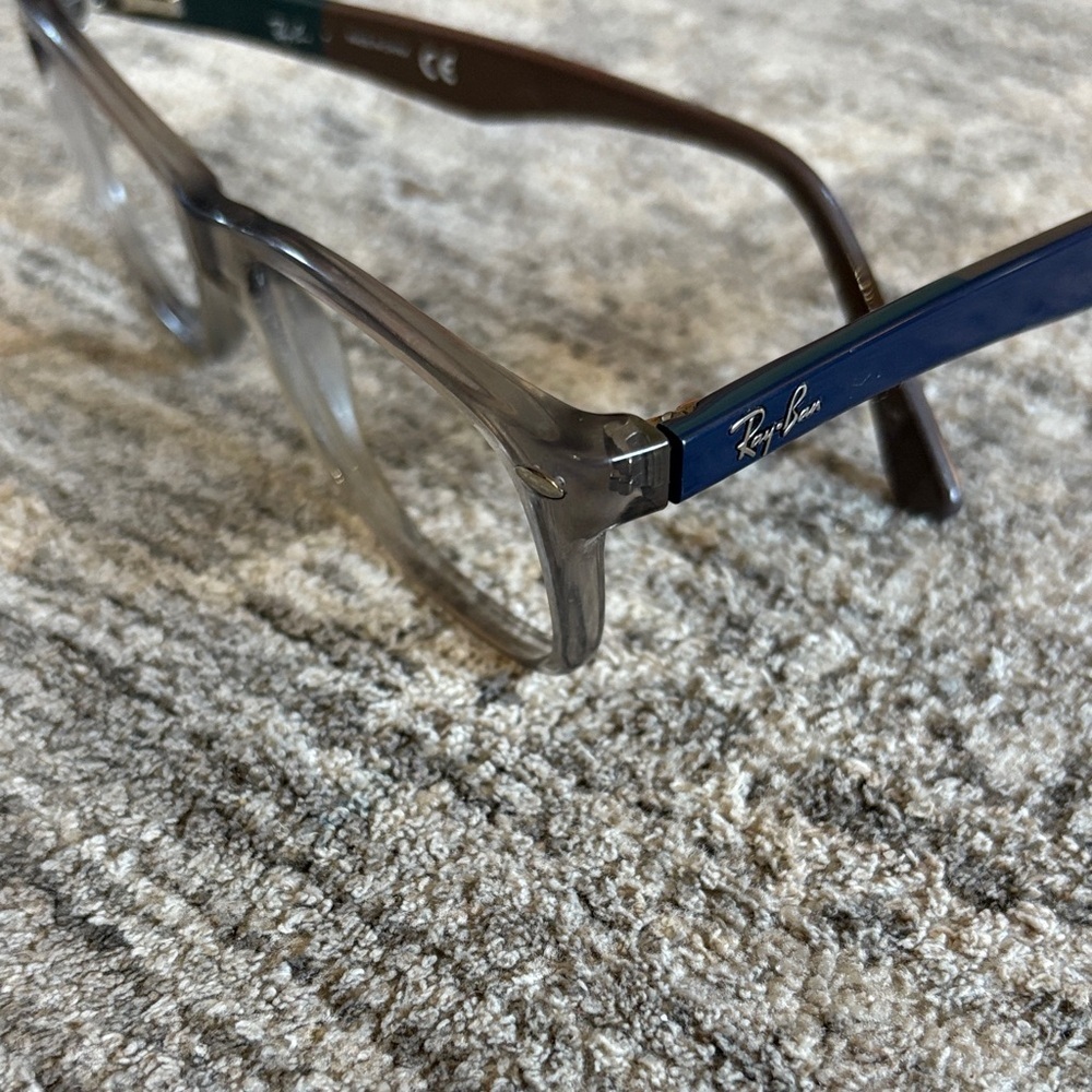Ray-Ban Men's Clear Frame Eyeglasses with Blue - frames